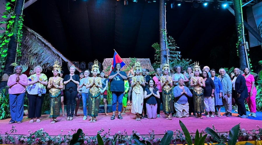 Group photo at Kanell Restaurant Siem Reap where RAWRA chose to spend wisely